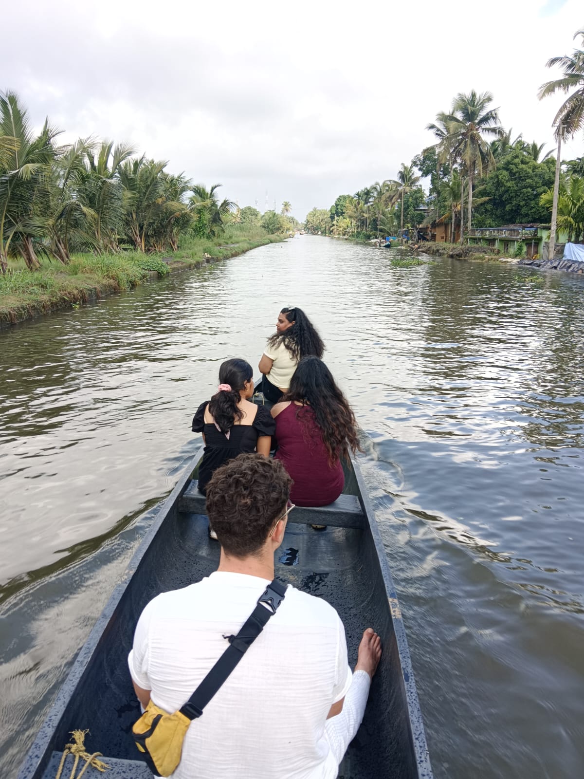 Kayaking through narrow canals